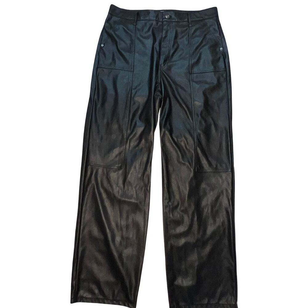 Scoop Pants Womens 14 Faux Leather High Rise Biker Goth Trousers Grunge Jeans